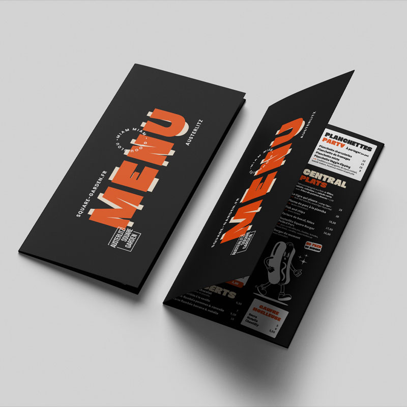 img-impression creation graphique de menu pour restaurant